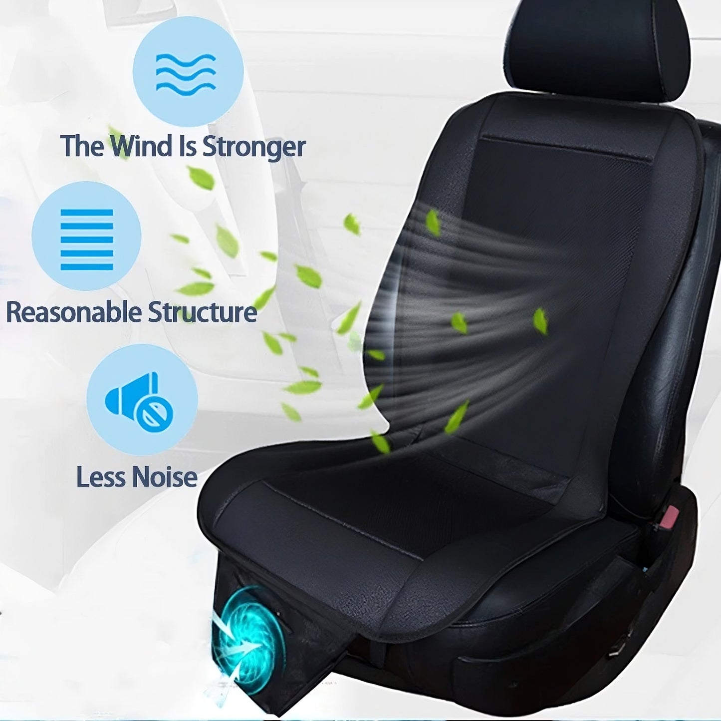 12V Ventilated Car Seat Cushion – Stay Cool on the Go