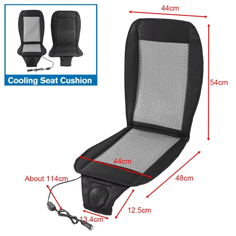 12V Ventilated Car Seat Cushion – Stay Cool on the Go